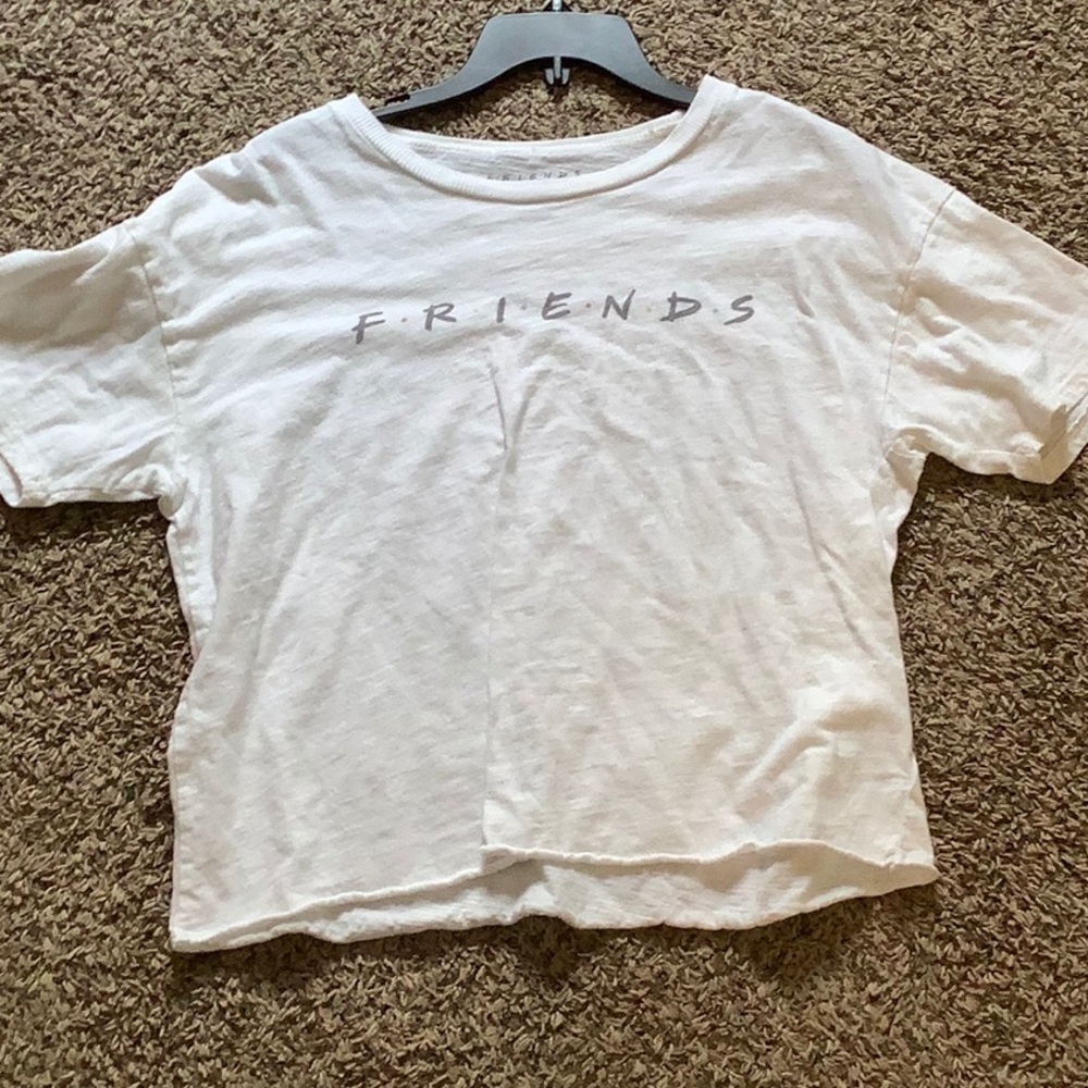 White (friends) crew neck t-shirt